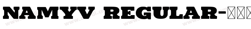 Namyv Regular字体转换